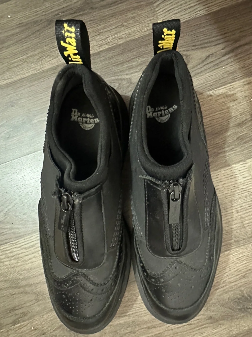 The Dr. Martens Resnik Zip Brogue creeper